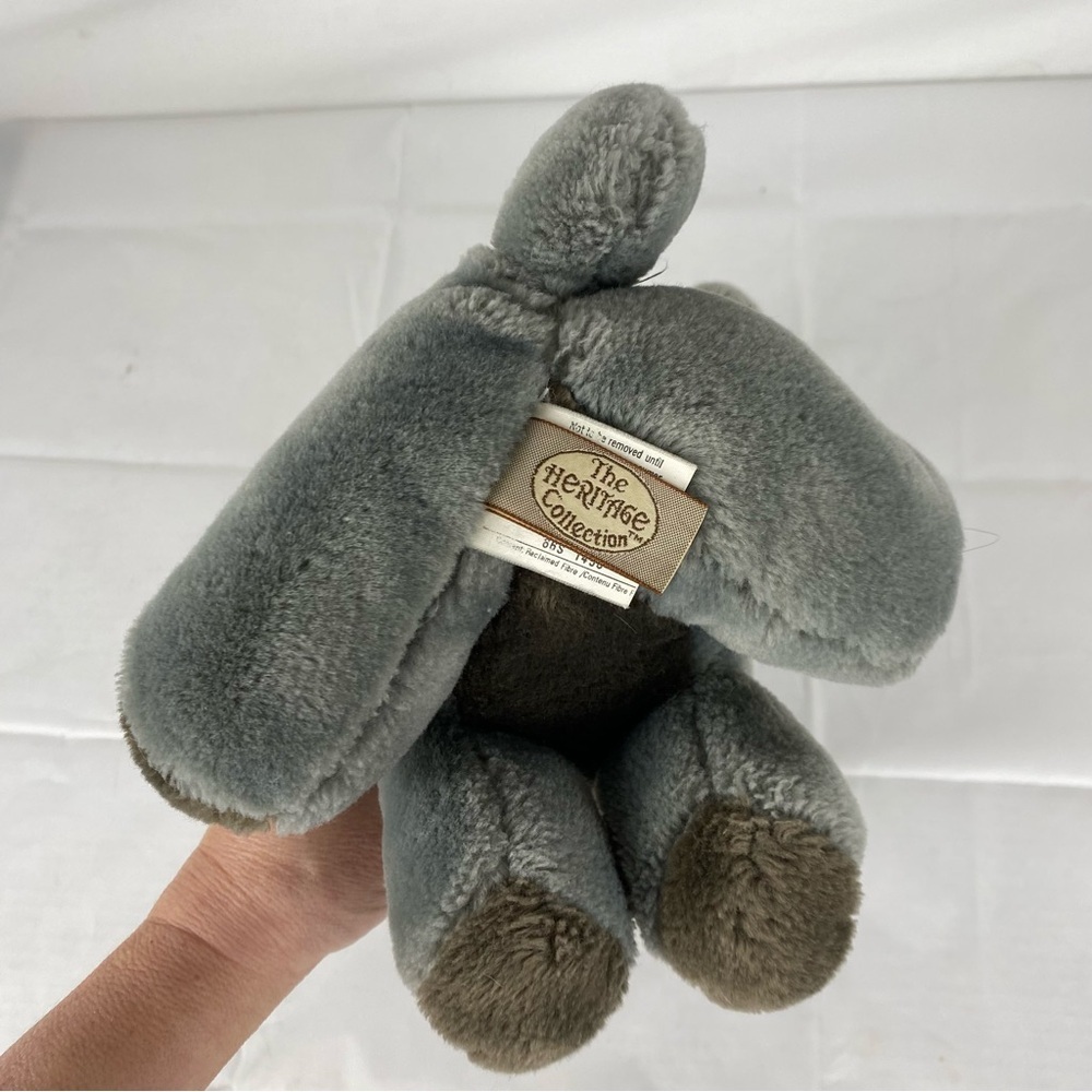 Wrinkles Plush Dog The Heritage Collection 381476 Stuffed Animal VTG Style Gray - Picture 6 of 8